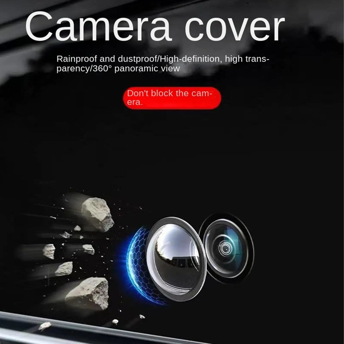 360° Car Camera Lens Cover – Waterproof Acrylic 2-Pack Camera Lens Cover Axl