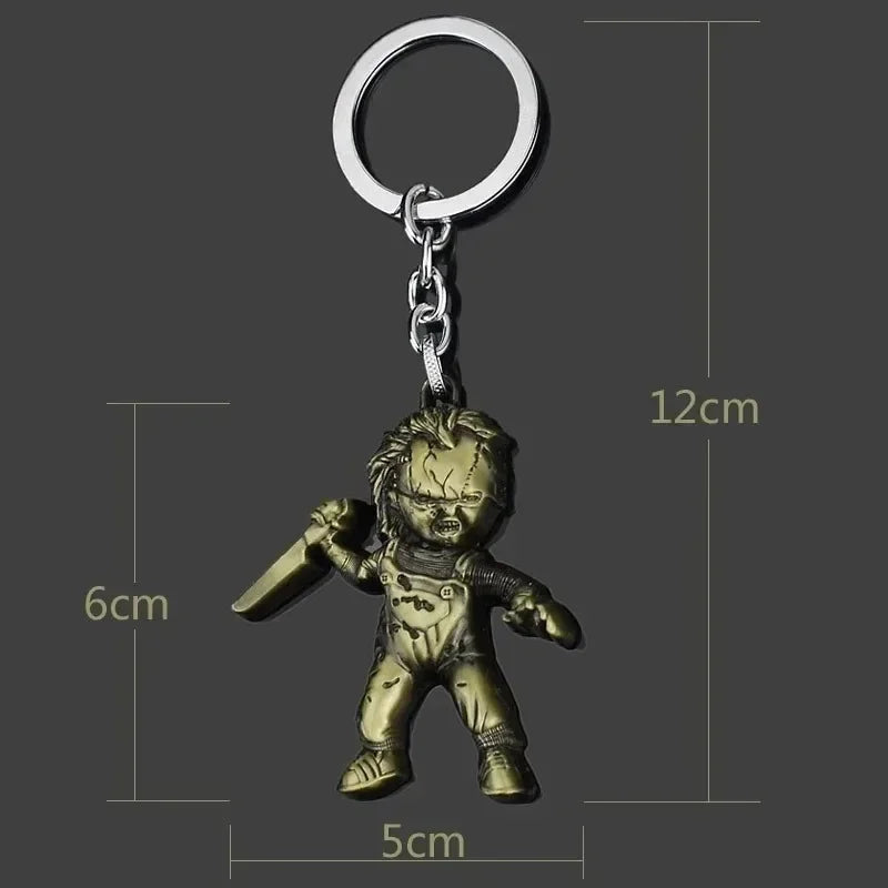 Vintage Alloy Keychain Pendant – Bronze & Silver Bag Charm Gift Pendant Keychain Axl