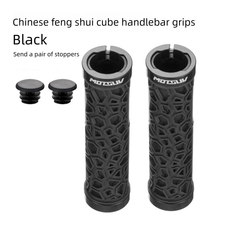 MTB Dual Lock-On Bike Handlebar Grips – Rubber & Aluminum Bike Handlebar Grips Axl