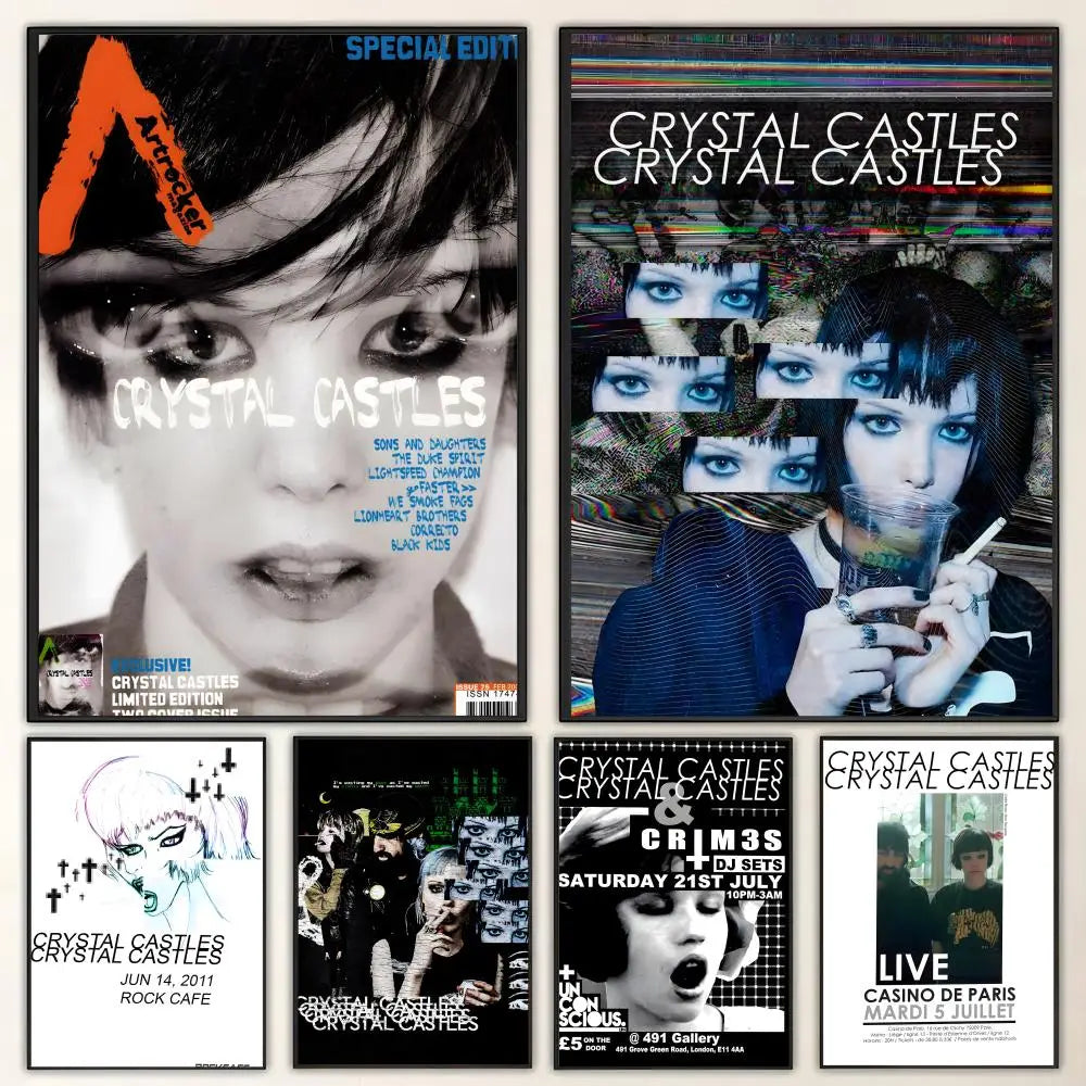 Crystal Castles Band HD Art Poster – Waterproof Wall Décor Wall Art Poster Axl