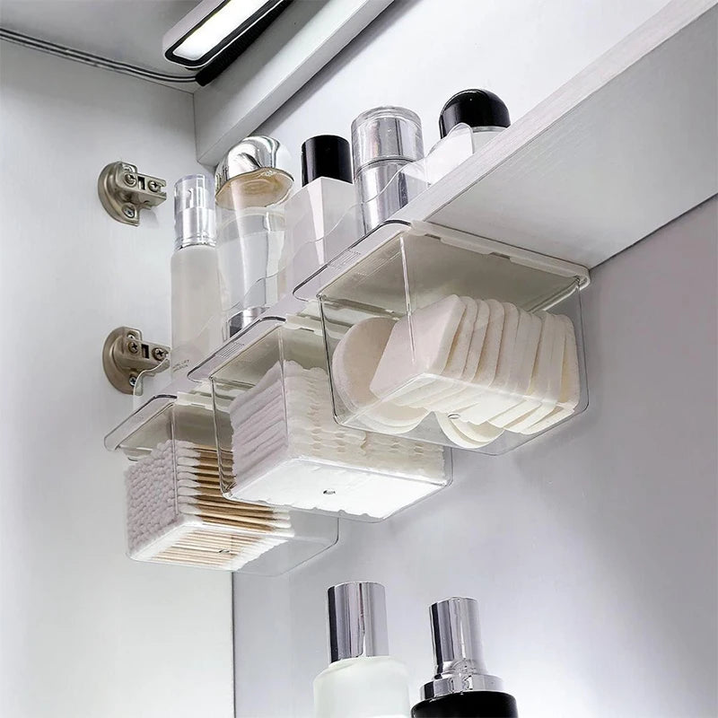 Transparent Pull-Out Drawer Storage Box for Bathroom Cabinet Bathroom Storage Box Axl