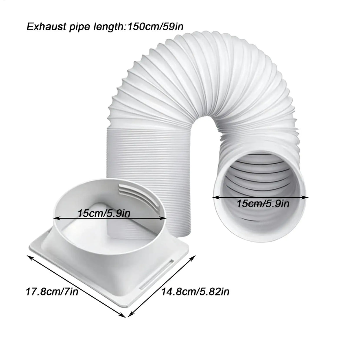 Flexible Telescopic AC Exhaust Hose for Portable Air Conditioners AC Exhaust Hose Axl