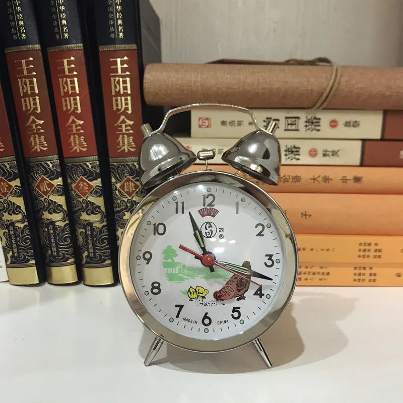 Vintage Mechanical Alarm Clock – Animated Chicken Metal Desk Clock Mechanical Alarm Clock Axl