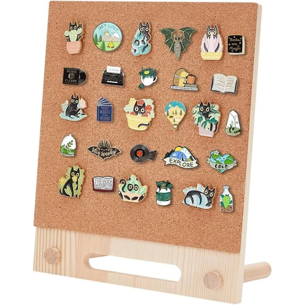 Cork Pin Board Display Stand – Brooch & Pin Organizer Cork Display Board Axl AECH04-18821