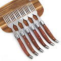 Laguiole-Style Steak Knife & Fork Set – Wood Handle 6 Pc Steak Knife Set Axl 2pcs Steak Knives