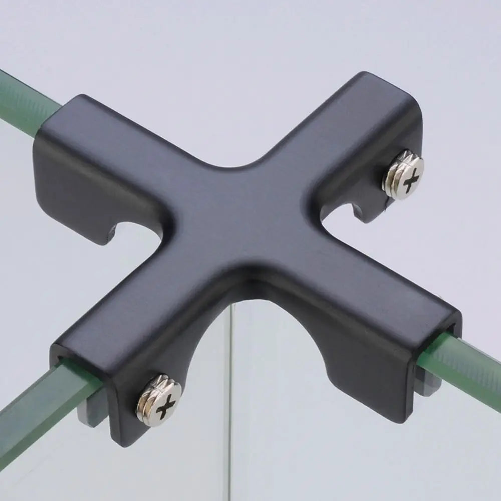 Aluminum Alloy Glass Corner Clips – L, T & Cross Angle Bracket Corner Fixing Clips Axl