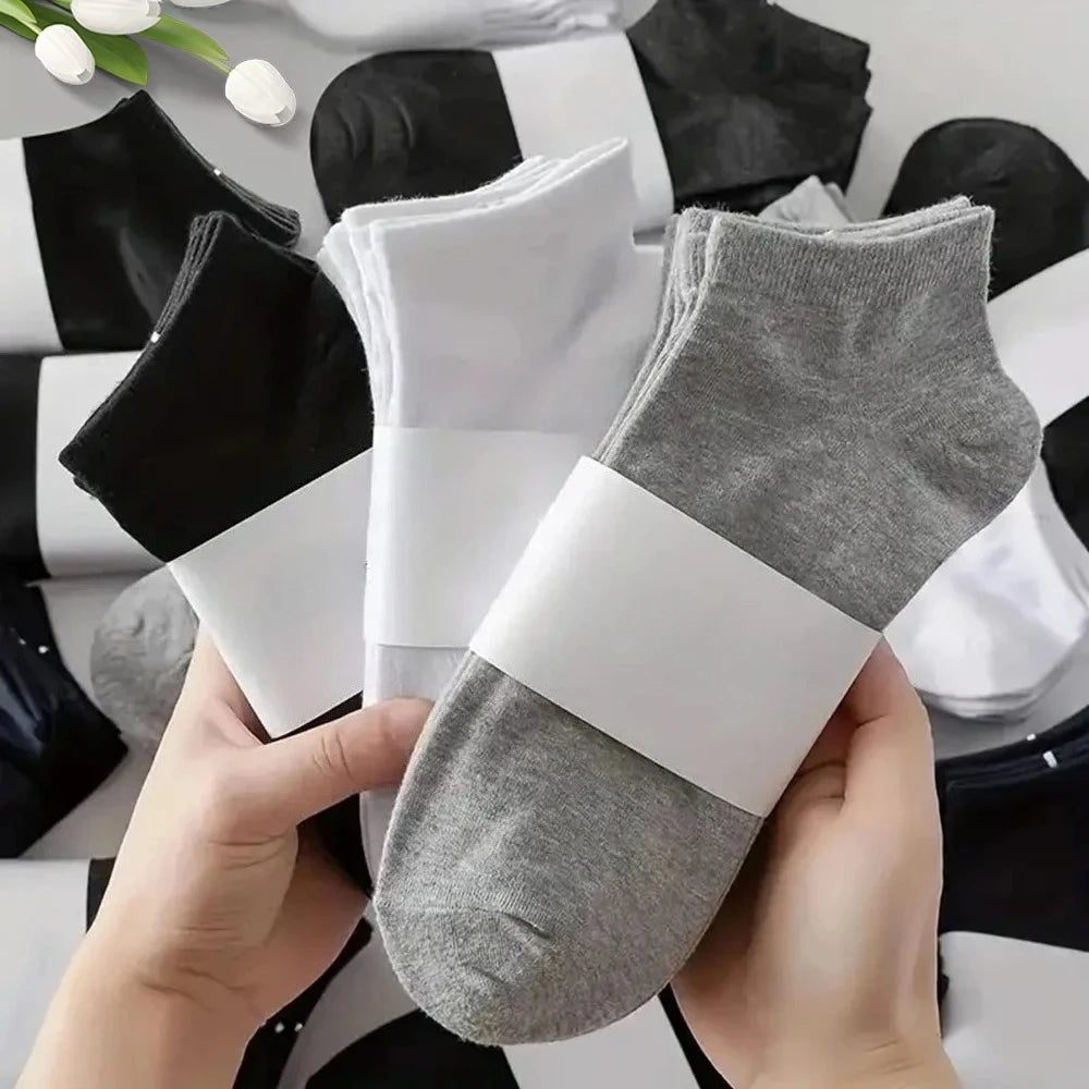 Men's Low Cut Ankle Socks – Breathable, Sweat-Wicking 6 Pack Men's Ankle Socks Axl 6 Pairs mix color black white grey One Size