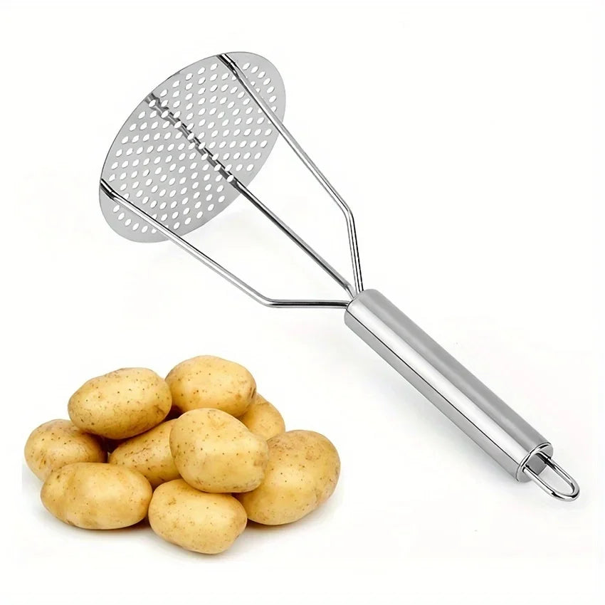 Stainless Steel Potato Masher & Juicer | Comfort Grip Handle Potato Masher Axl
