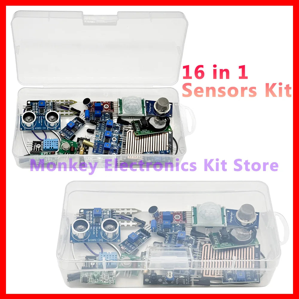22-in-1 Sensor Modules Starter Kit – Arduino R3 & Raspberry Pi Electronics Starter Kit Axl