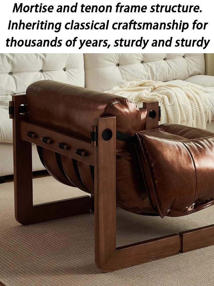 Luxury Faux Leather Armchair – Modern Single Lounge Chair Leather Lounge Armchair Axl