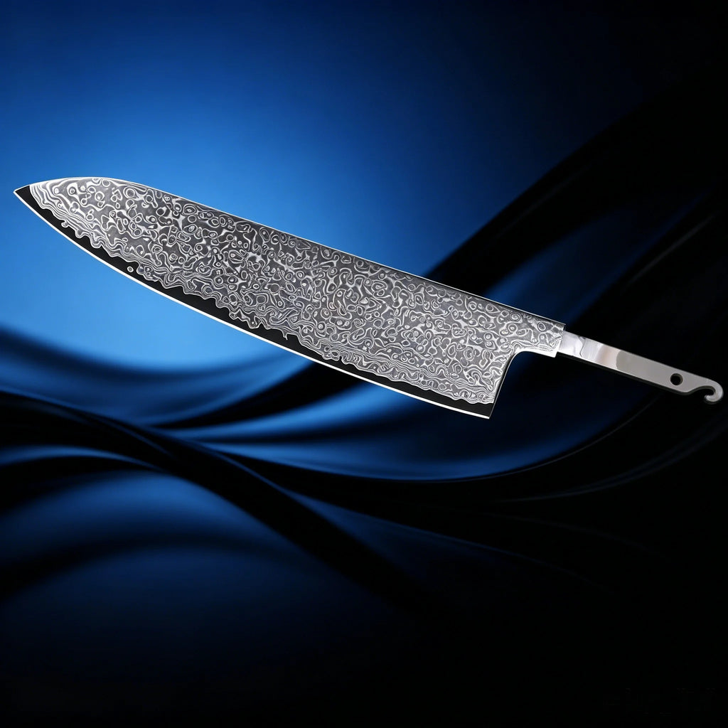Hand Forged Damascus Steel Cleaver Blade – DIY No Handle Damascus Knife Blade Axl