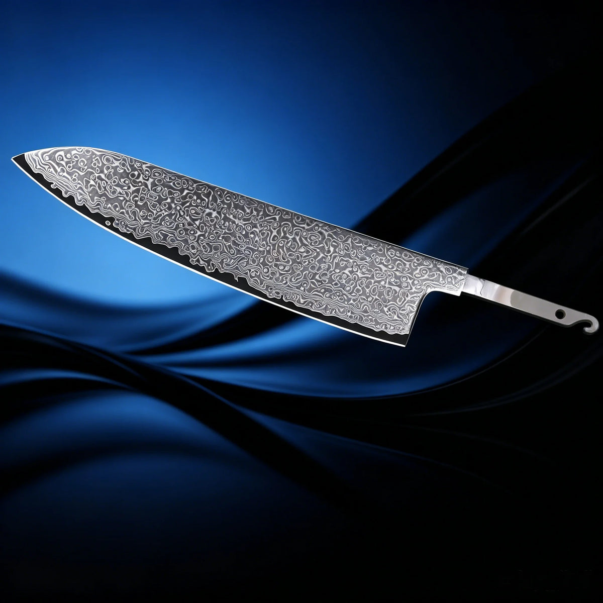 Hand Forged Damascus Steel Cleaver Blade – DIY No Handle Damascus Knife Blade Axl