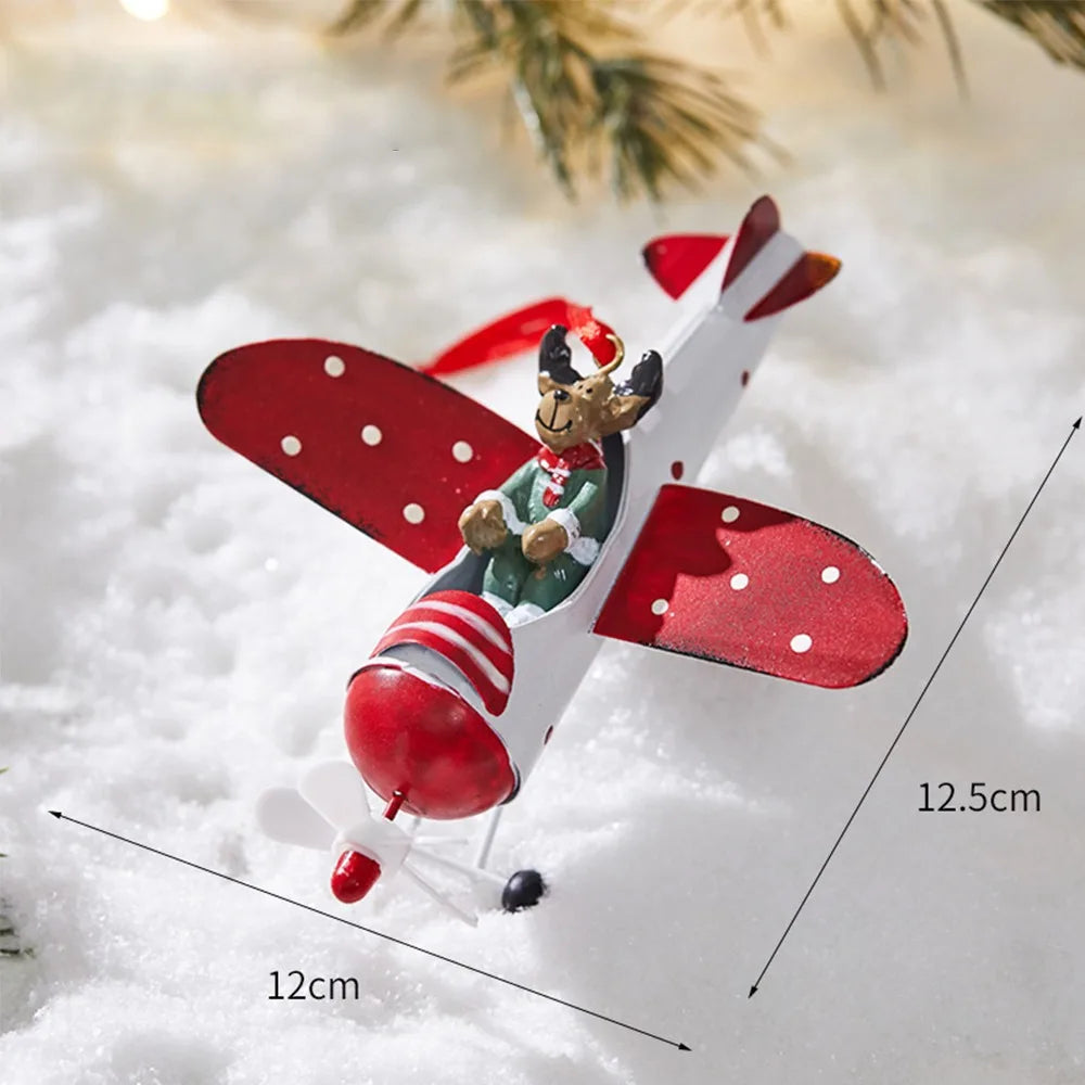 Santa Claus Airplane & Mailbox Christmas Hanging Ornament Christmas Ornament Axl 2