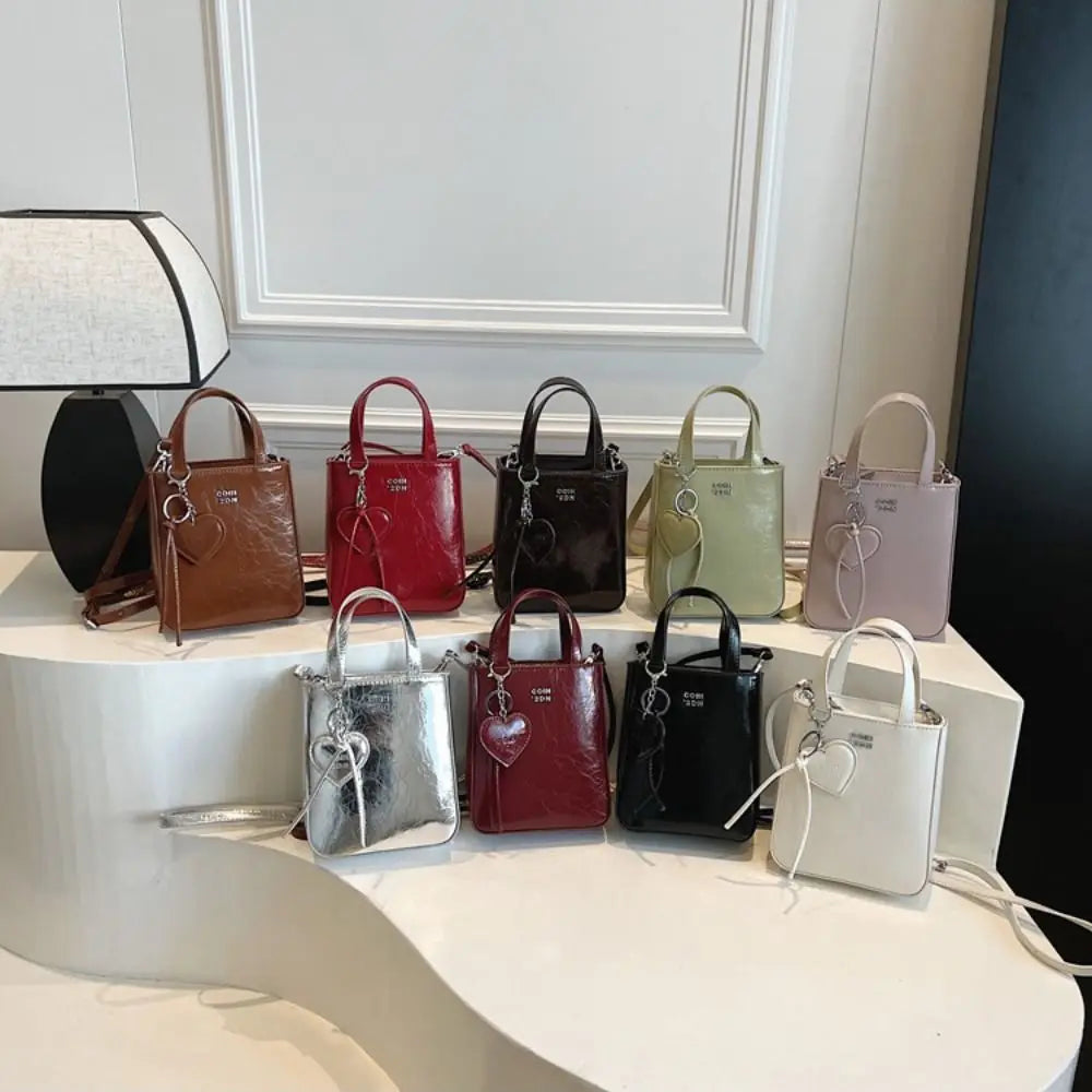 Women's PU Leather Crossbody Bag – Small Square Shoulder Purse Crossbody Shoulder Bag Axl