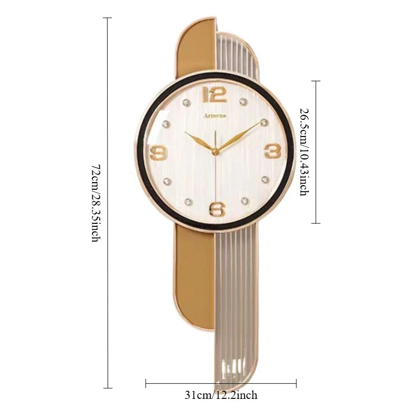 Nordic Minimalist Wall Clock | Silent Quartz Metal Design Wall Clock Axl
