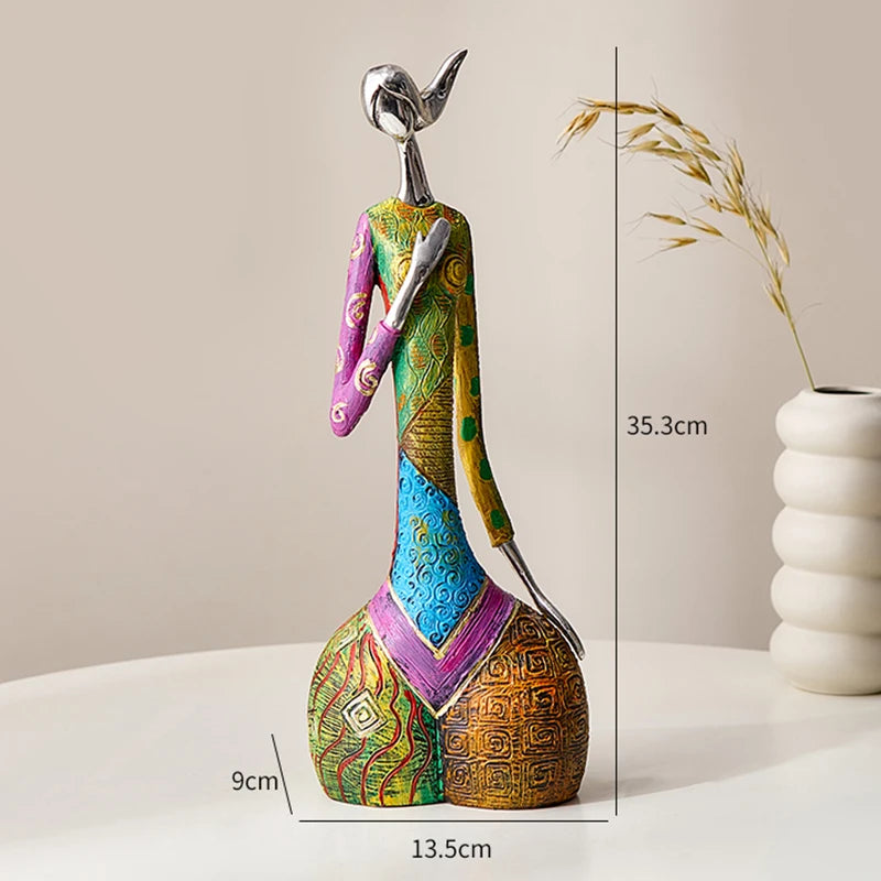 Nordic Abstract Resin Figurine | Luxury Desktop Sculpture Décor Decorative Figurine Axl Style C