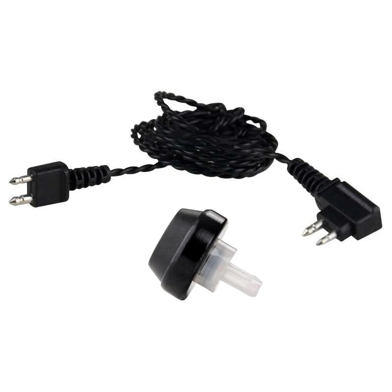BTE Hearing Aid Receiver & Unilateral Cord Wire 2-Pin Speaker Hearing Aid Accessory Axl Black