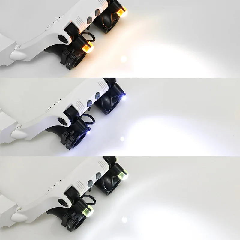 LED Illuminated Magnifying Glasses – Adjustable Loupe for Jewelers Illuminated Magnifier Loupe Axl