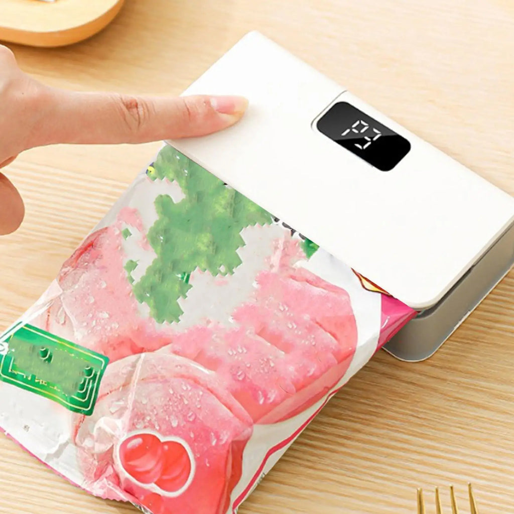 2-in-1 Bag Sealer & Cutter | 6-Speed Fridge Magnet Food Sealer Handheld Bag Sealer Axl