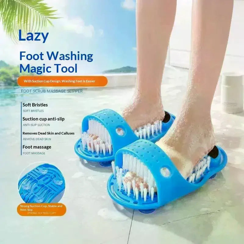 Shower Foot Scrubber with Pumice Stone & Suction Cups Foot Scrubber Brush Axl