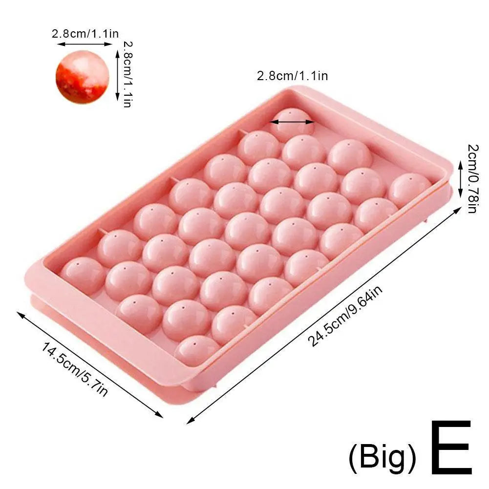 3D Round Ice Ball Maker Tray with Lid – Diamond Sphere Mold Ice Ball Mold Tray Axl E