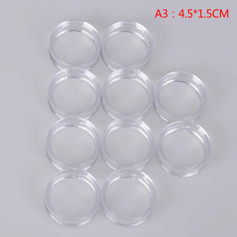 10-Pack Clear Acrylic Crystal Ball Display Stand – 3 Sizes Display Stand Base Axl 4.5x1.5CM