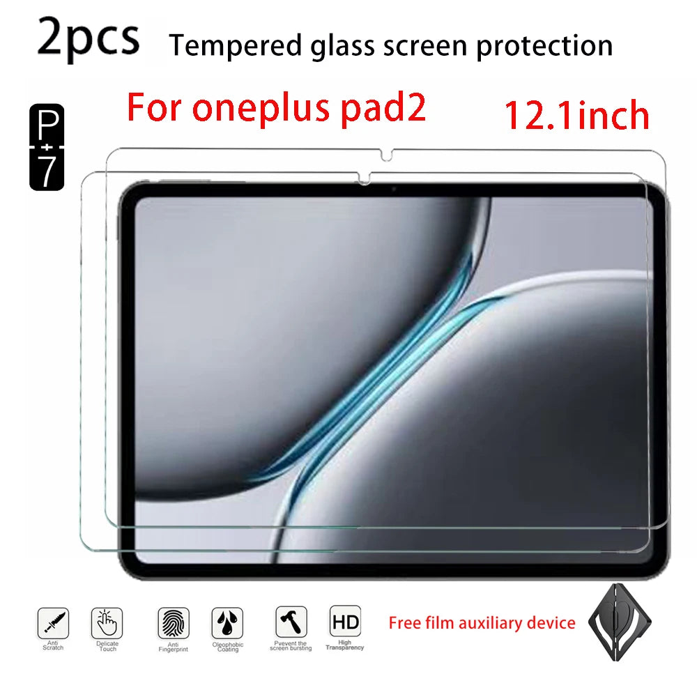 2-Pack Tempered Glass Screen Protector OPPO Pad 3 Pro OnePlus Pad 2 Tablet Screen Protector Axl for oneplus pad2