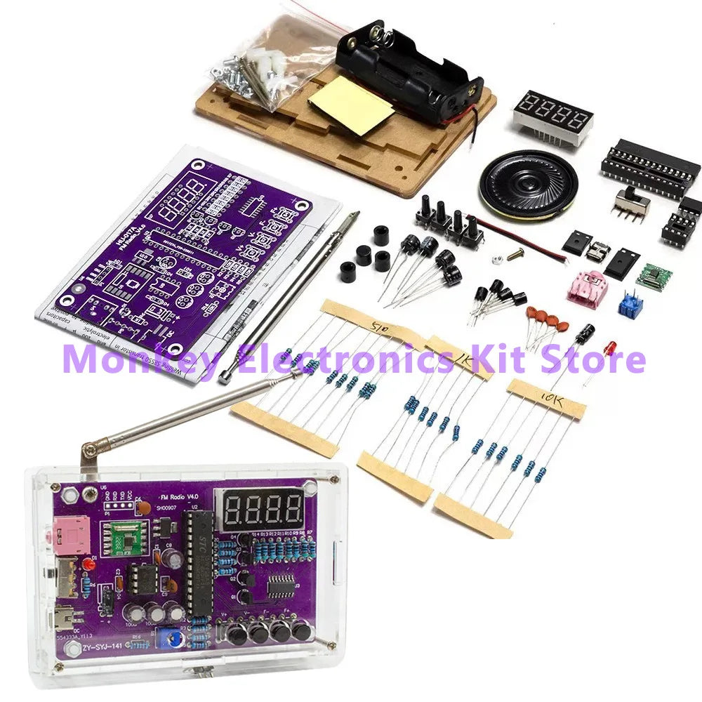 HU-017A FM Radio DIY Kit 87–108MHz LED Display | Electronics FM Radio DIY Kit Axl