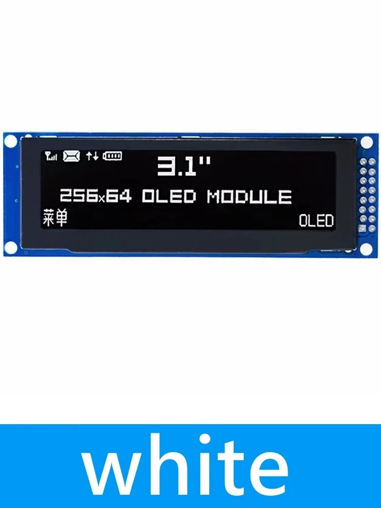 3.12" OLED Display 256×64 Graphic Module – SSD1322 SPI OLED Display Module Axl white