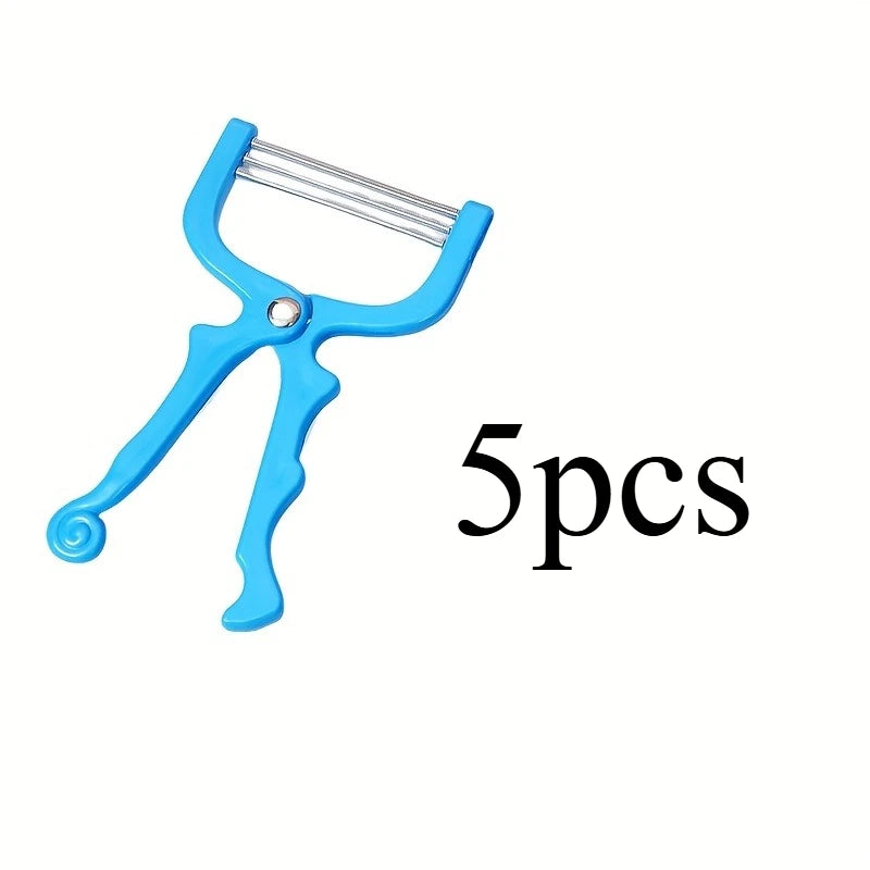 Portable Spring Facial Hair Remover Tool for Women – Manual Facial Hair Remover Axl Blue