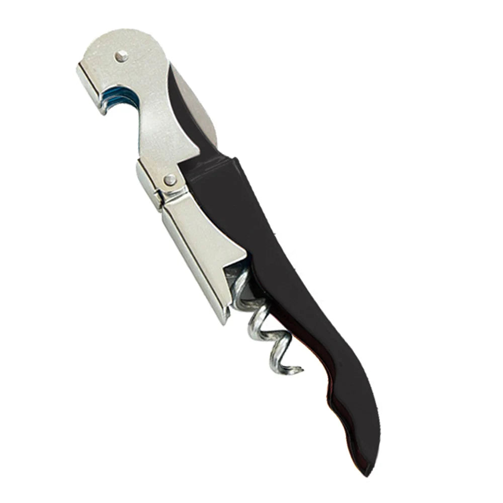 Stainless Steel Corkscrew & Bottle Opener – Multifunction Bar Tool Corkscrew Bottle Opener Axl black