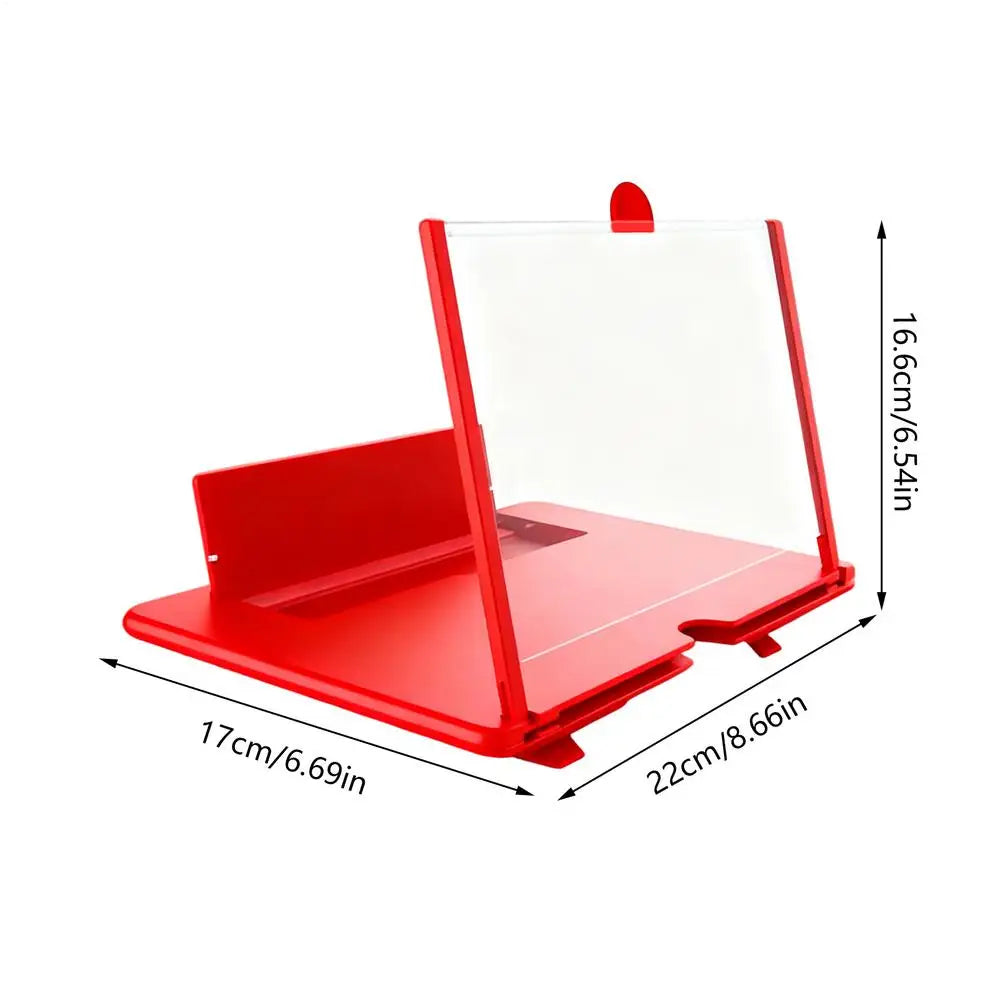 3D HD Phone Screen Magnifier – Desktop Amplifier for Movies Phone Screen Magnifier Axl Red