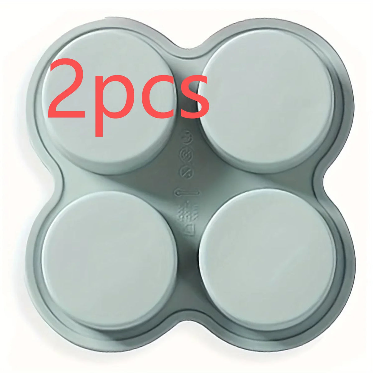 4-Cavity Silicone Air Fryer Egg Mold – Non-Stick BPA-Free Pan Silicone Egg Mold Axl Gray 2pcs