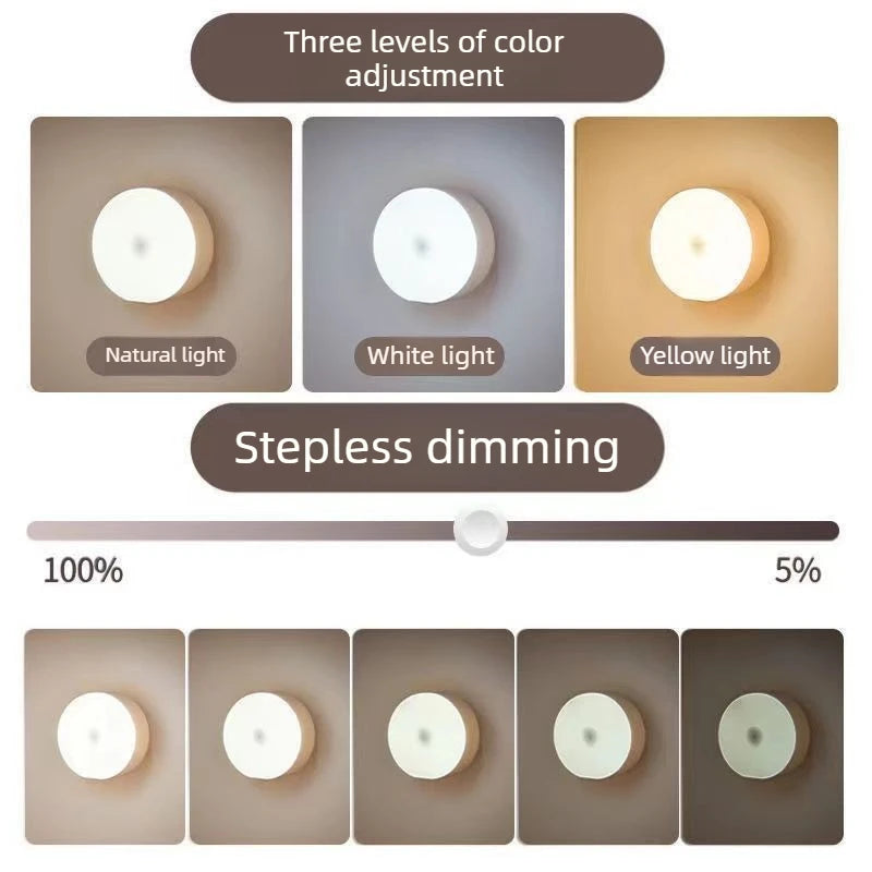 USB Rechargeable LED Night Light – Touch Sensor Magnetic Wall Lamp LED Night Light Axl