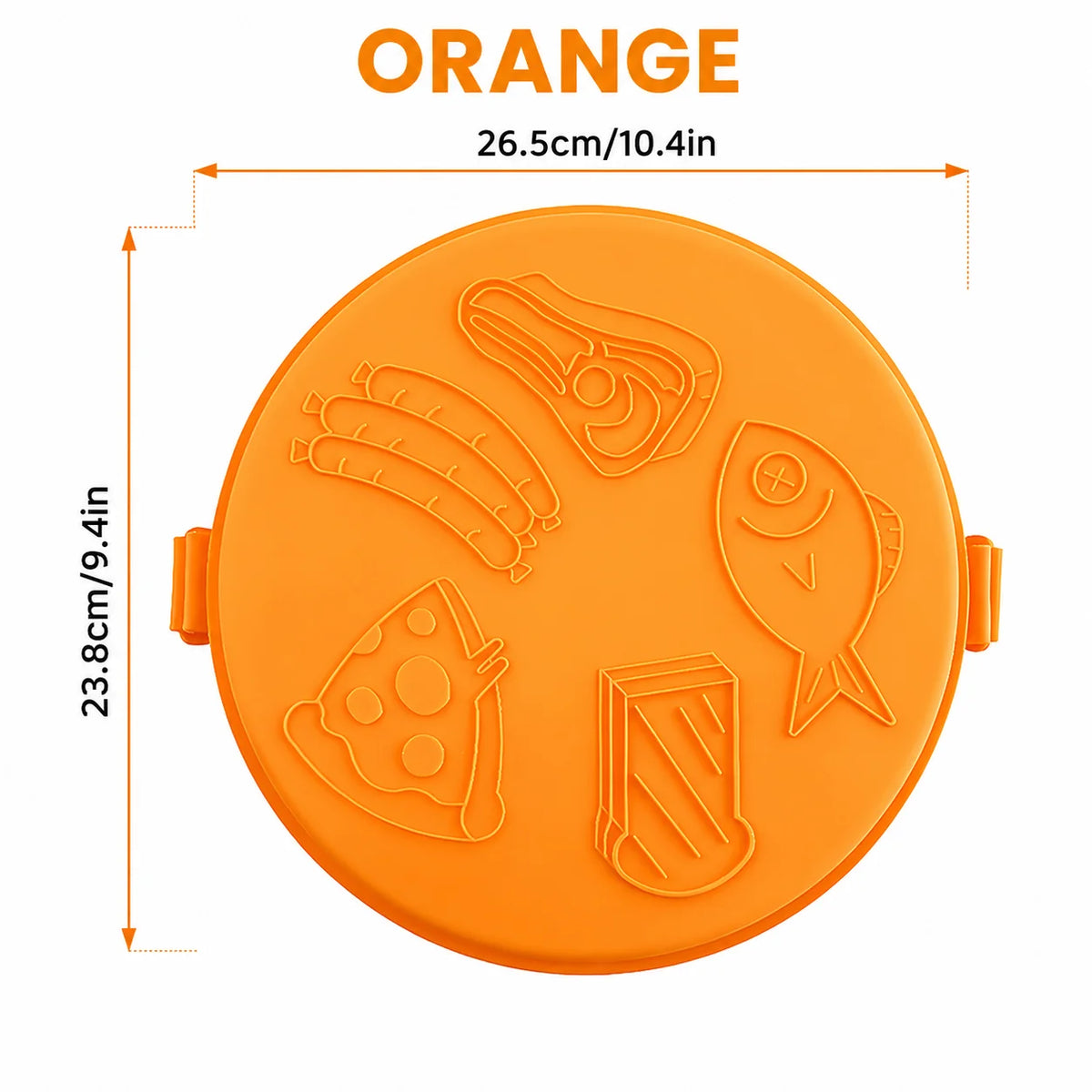 Microwave Grill Pan with Lid – Non-Stick Round Crisper Plate Microwave Grill Pan Axl Orange