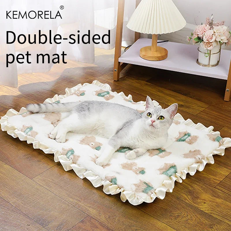 KEMORELA Double-Sided Pet Sleeping Mat – Cat & Dog Warm Pad Pet Sleeping Mat Axl