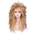 80s Rocker Mullet Wig – Long Curly Cosplay Wig for Men Costume Wig Axl A4