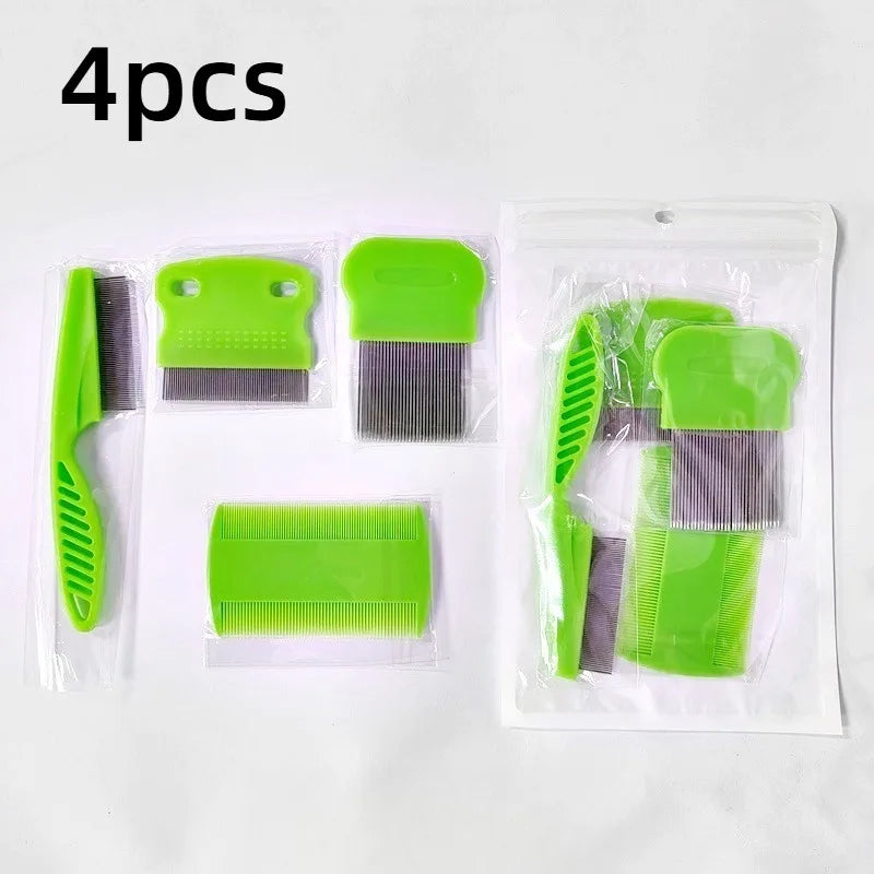 Pet Grooming Comb Set – Dog & Cat Dematting & Flea Combs Pet Grooming Comb Axl Green-4pcs