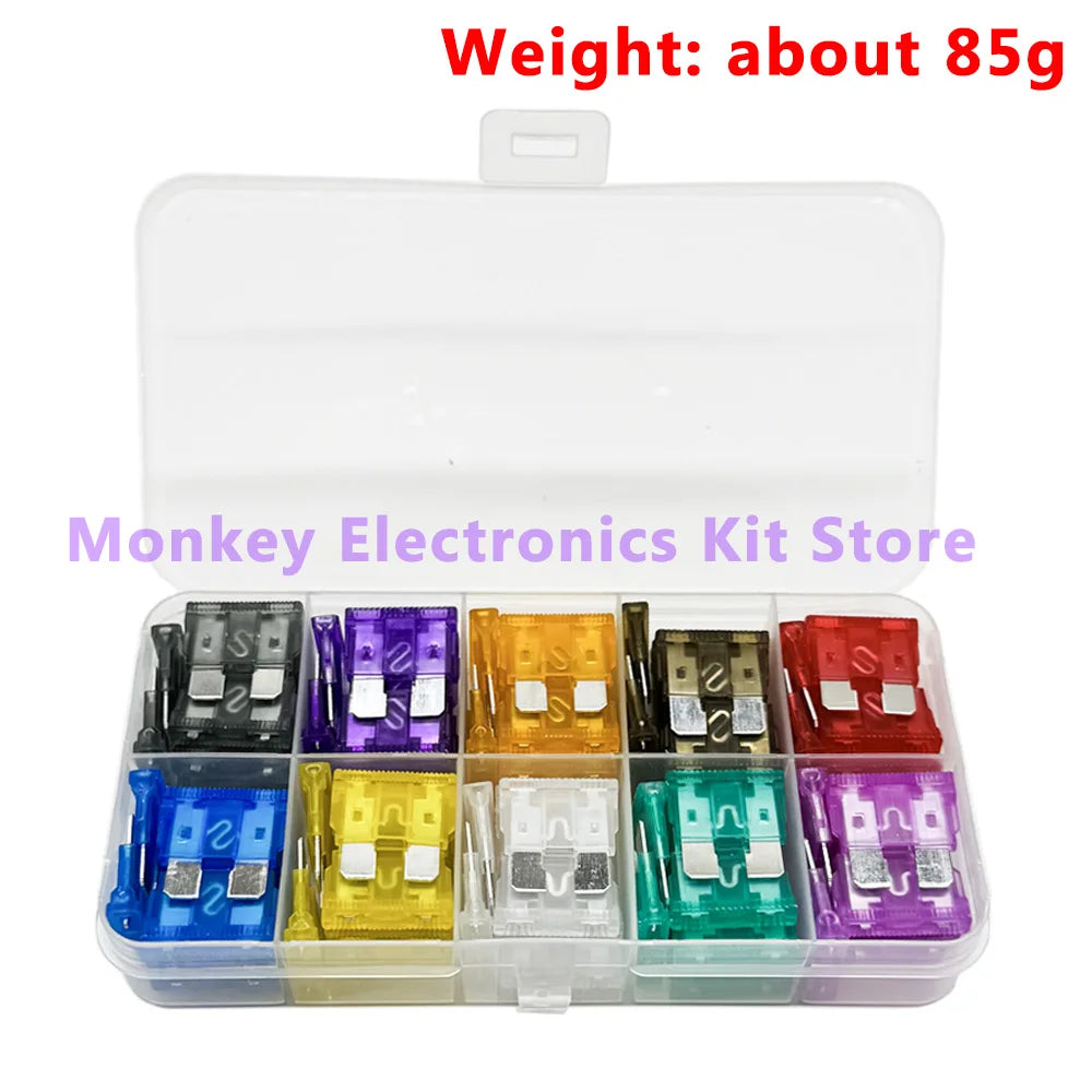 100-Piece Car Blade Fuse Kit 15A–35A with Storage Box | ATC/ATO Automotive Fuse Kit Axl 1 Kit(100PCS)