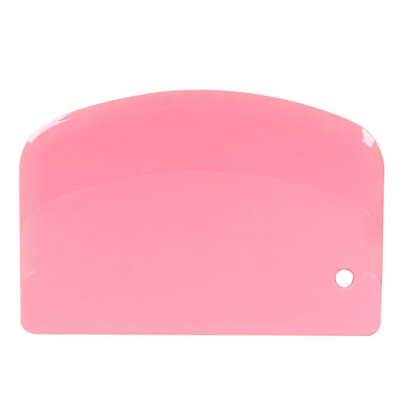 Dough Cutter & Bowl Scraper – Flexible Plastic Pastry Tool Dough Cutter Scraper Axl Scraping plate Pink