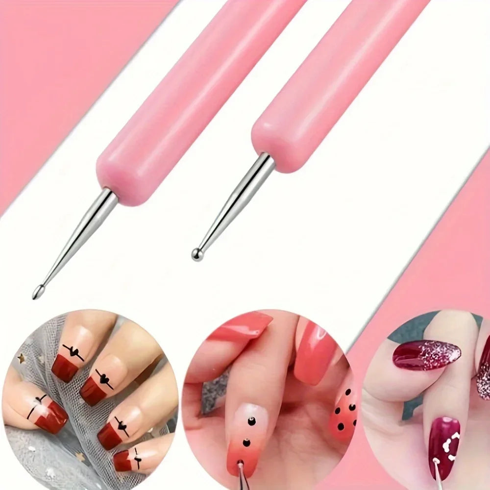 5-Piece Nail Art Dotting Tools Set – Double-Ended Stylus Pens Nail Art Dotting Tool Axl