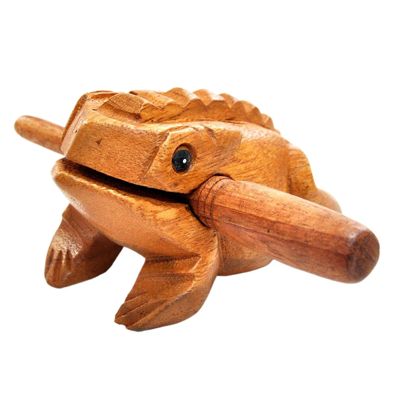 Thai Lucky Wooden Frog – Handcrafted Musical Decor Figurine Wooden Decor Figurine Axl
