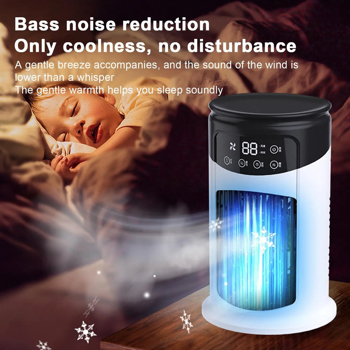 Portable Evaporative Air Cooler – 6-Speed Fan & Humidifier Evaporative Air Cooler Axl