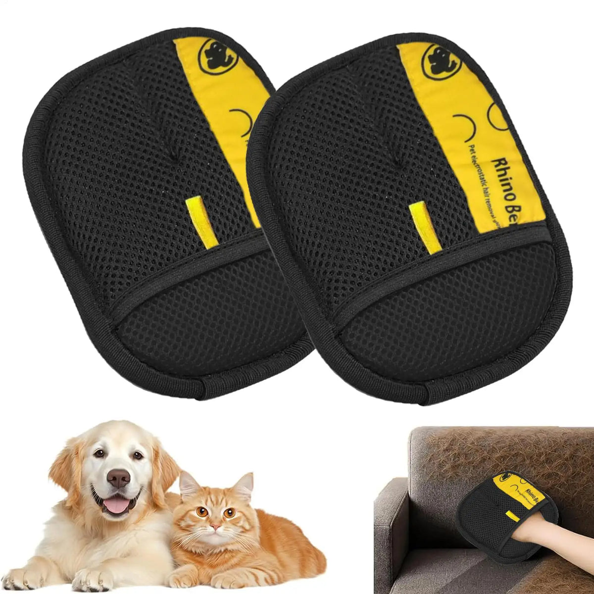 Pet Hair Remover Gloves – Reusable Shedding Mitt for Cats & Dogs Pet Grooming Glove Axl