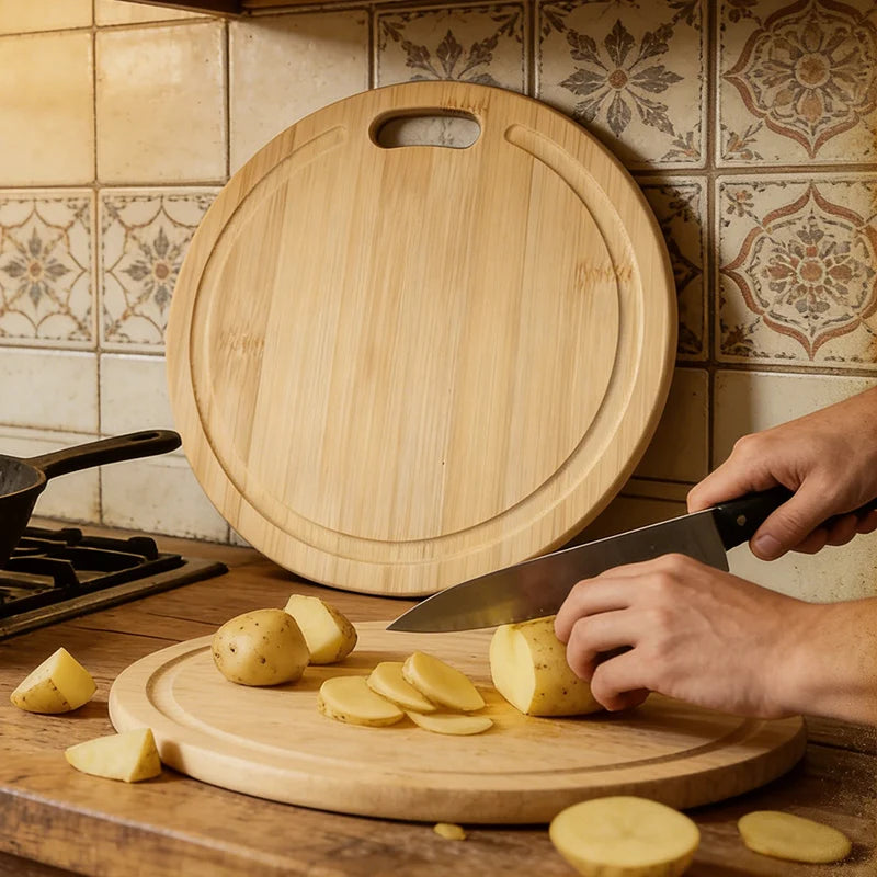 Natural Bamboo Cutting Board – Anti-Mold Kitchen Chopping Board Bamboo Cutting Board Axl
