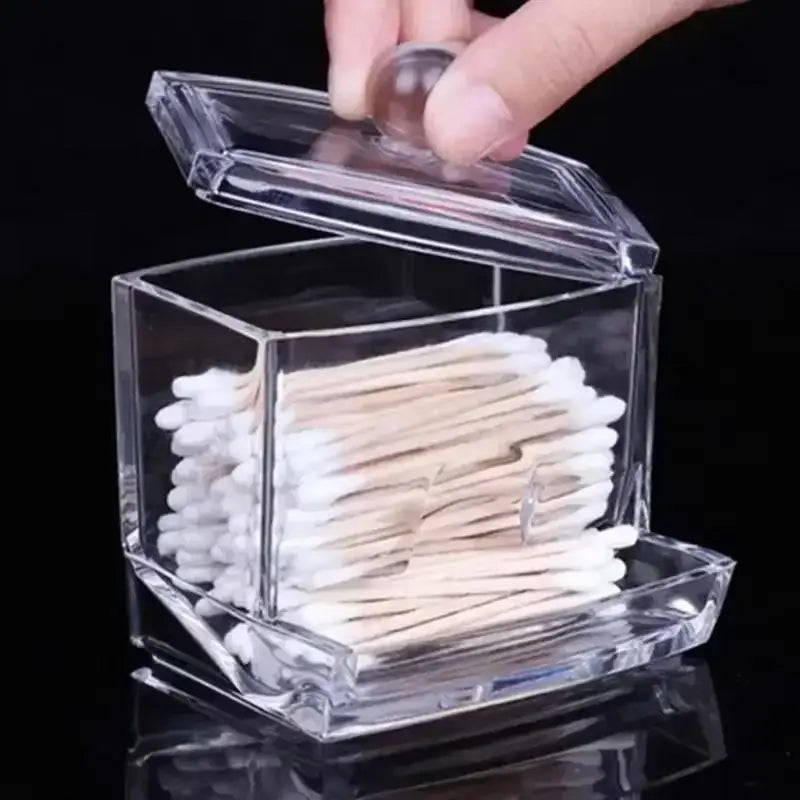 Clear Acrylic Q-Tip Cotton Swab Holder & Makeup Organizer Makeup Storage Organizer Axl