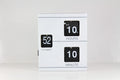 Retro Book Flip Clock – Vintage Desk Clock | Black & White Flip Desk Clock Axl WHITE