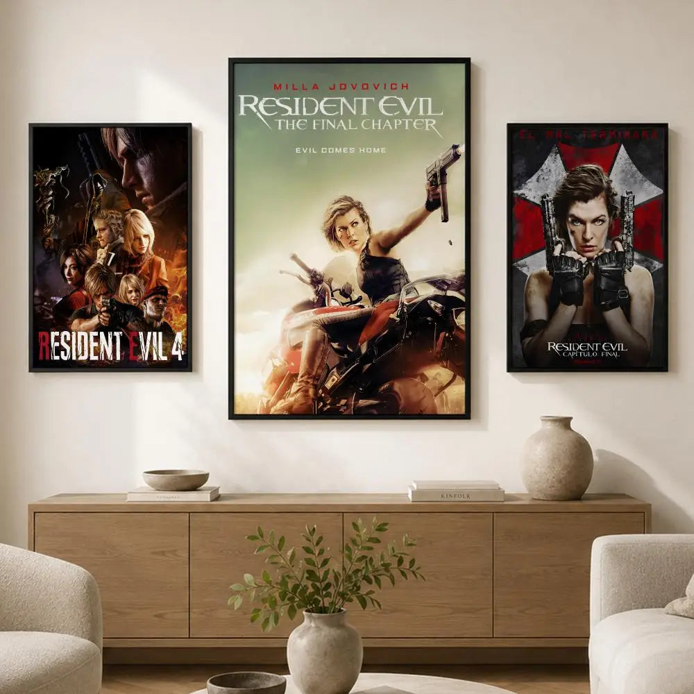 Resident Evil PVC Wall Poster – Peel & Stick HD Gaming Art Gaming Wall Poster Axl