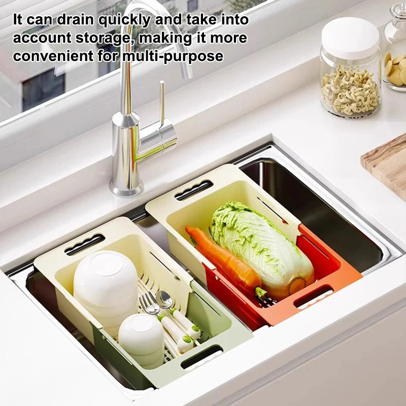 Expandable Sink Drain Basket – Retractable Colander Strainer Sink Drain Basket Axl
