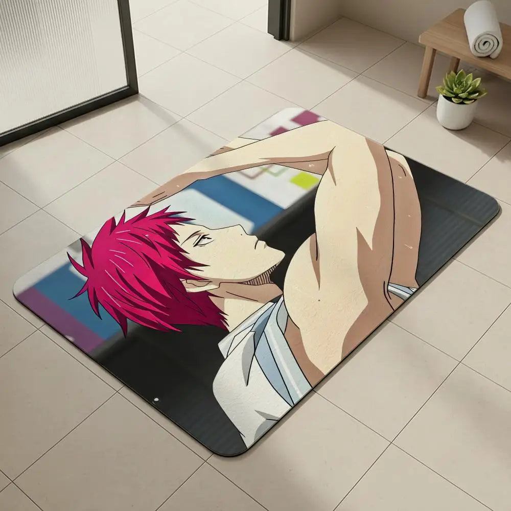 Kuroko's Basketball Diatomite Bath Mat – Quick Dry, Non-Slip Diatomite Bath Mat Axl White8 50x80cm